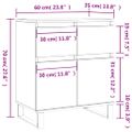 vidaXL Komoda betónovo sivá 60x35x70 cm spracované drevo