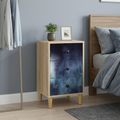 vidaXL Nočný stolík RAALTE Dub sonoma 36 x 33 x 60 cm Kompozitné drevo