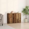 vidaXL Servírovacia skriňa 2 ks Staré drevo 60 x 31 x 84 cm