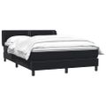 vidaXL Posteľný rám boxsping s matracom Čierna 160x220 cm zamat