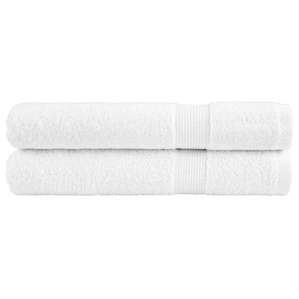 vidaXL Prémiové uteráky do sauny SOLUND 2 ks biele 80x200 cm 600 g/m2