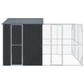vidaXL Klietka pre vtákov Antracit 425 x 304 x 247 cm Pozinkovaná oceľ