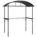 vidaXL Grilovací altánok s policami antracitový 220x115x230 cm oceľ