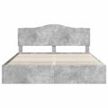 vidaXL Rám postele Betónovo Sivá 200 x 200 cm Inžinierske drevo