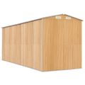 vidaXL Záhradná kôlňa bledohnedá 192x523x223 cm pozinkovaná oceľ