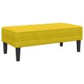 vidaXL lavička s vankúšom Žltá 113 x 57 x 39 cm Zamat