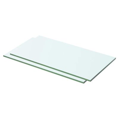 vidaXL Poličky 2 ks panel z priehľadného skla 50x20 cm