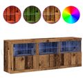 vidaXL LED komoda Staré drevo 181 x 37 x 67 cm Kompozitné drevo