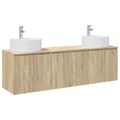 vidaXL Set kabinetov do kúpeľne 3 ks Dub sonoma 49,5 x 44,5 x 65 cm