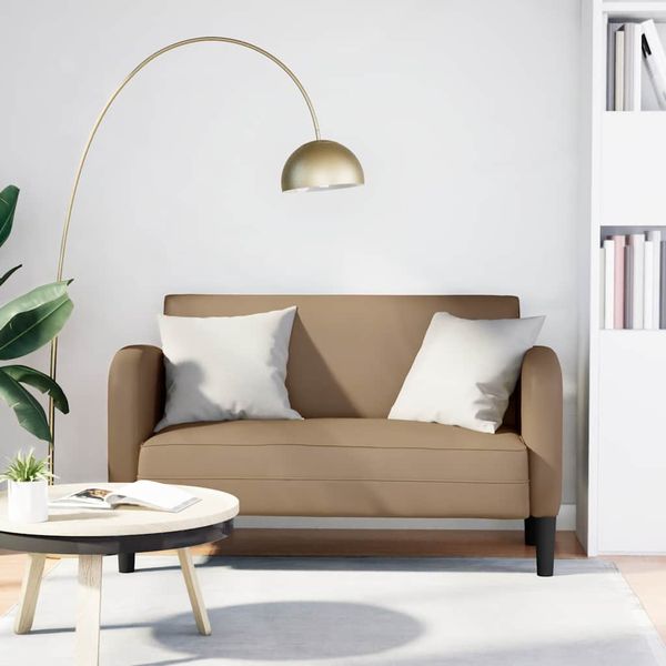 vidaXL Loveseat pohovka kapučínová 110 cm umelá koža
