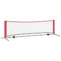 vidaXL Tenisová sieť Čierna a červená 301 x 90,5 x 87 cm Polyester