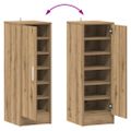 VidaXL Skrinka na topánky Old Wood 32x35x92 cm Engineered Wood