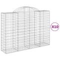 vidaXL Oblúkové gabionové koše 10 ks 200x50x140/160 cm pozink. železo