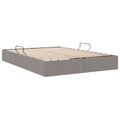 vidaXL Otomanový posteľný rám s úložiskom Sivohnedá 140 x 190 cm látka