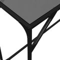vidaXL Konzolový stolík s čiernou sklenenou doskou 98x35x81 cm oceľ