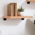 vidaXL Nástenná polica bledohnedá 40x20x4 cm ošetrený dubový masív