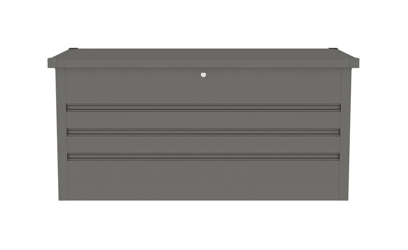 Záhradný box G21 Denver 400 L, metalický šedý plechový