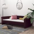 vidaXL Pohovka s matracom a USB fialová látková 90x200 cm