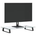 vidaXL Stojan na monitor čierny 60x35x8 cm tvrdené sklo a kov