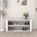 vidaXL Regál na topánky biely 100x35x45 cm spracované drevo