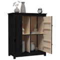 vidaXL Komoda čierna 83x41,5x100 cm borovicový masív