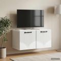 vidaXL Nástenná TV skrinka Biela 59,5 x 31 x 30 cm Kompozitné drevo