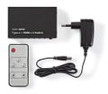NEDIS HDMI přepínač/ 1x USB-C/ 2x HDMI vstup/ 1x HDMI výstup/ 4K@60Hz/ 18.0 Gbps/ kov/ antracit HDMI switch, 3 porty, 2× HDMI + 1× USB-C vstup, 1× HDMI výstup, 4K@60Hz, 18 Gbps, dálkové ovládání, kovový, antracit