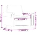 vidaXL Kreslo modré 60 cm zamat
