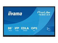 86" Trieda uhlopriečky (85.6" zobraziteľný) displej LCD s LED podsvietením - interaktívny digital signage - s dotykovou obrazovkou (multi touch) / voliteľná funkcia PC slotu - 4K UHD (2160p) 3840 x 2160 - čierny rám s matným povrchom