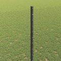 vidaXL Hexagonálny plot s stĺpom 25 x 1,4 m PVC potiahnutá oceľ Sivá