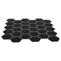 vidaXL Hexagónová dlažba 10 ks Čierna 30 x 30 cm Polyuretán a PET