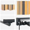 vidaXL Rám markízy Žltá a Šedá 450 × 300 cm Polyester s PU povrchom