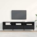 vidaXL TV skrinka 150 x 30 x 44,5 cm Čierny dub Kompozitné drevo