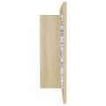 vidaXL LED kúpeľňová zrkadlová skrinka dub sonoma 100x12x45 cm akryl