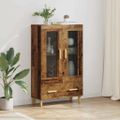 vidaXL Highboard Staré drevo 70 x 31 x 115 cm Kompozitné drevo