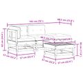 vidaXL Záhradný lounge set 4 ks Voskovo hnedá Borovicový masív