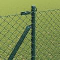 vidaXL Reťazová brána s hrotmi 25 x 1,6 m PVC potiahnutá oceľ Zelená