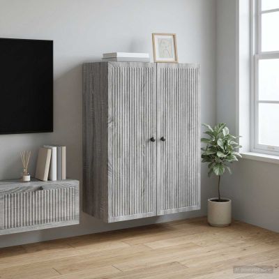 vidaXL Nástenná skrinka Sivý Sonoma 66 x 34,5 x 90 cm Kompozitné drevo
