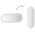 vidaXL Zrkadlo do kúpeľne s LED Priehľadná 40 x 15 cm tvrdené sklo