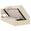 vidaXL Postel s úložným prostorem a matrací Krémová 90 x 190 cm Zamat