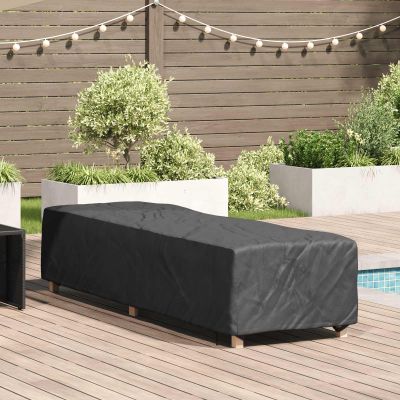 vidaXL Pokrývka na ležadlá Jednofarebný Čierna 74 x 210 x 40 cm látka
