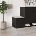vidaXL Box so zásuvkou čierny 40,5x40x40 cm kompozitné drevo