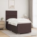 vidaXL LED boxspring posteľ s matracom Tmavohnedá 100 x 200 cm Látka