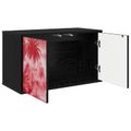 vidaXL Nástenný TV kabinet AACHEN 69 x 33 x 40 cm Čierny dub