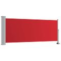 vidaXL Zaťahovacia bočná markíza na terasu 100x300 cm, červená