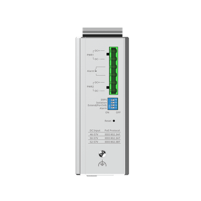 Reyee RG-NIS2100-8GT2SFP-HP, 10-Port Cloud Managed Industrial Switch, s 1 x PoE++ portom, 7 x PoE+ portami a 2 x SFP