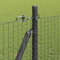 vidaXL Zvarené drôtené pletivo s betónovým základom 10 x 1,4 m Sivá