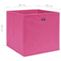 vidaXL Úložné boxy 4 ks, netkaná textília 28x28x28 cm, ružové