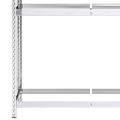 vidaXL 3-poschodový stojan na pneumatiky strieborný 110x40x200 cm oceľ