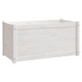 vidaXL Záhradné kvetináče 2 ks biele 100x50x50 cm borovicový masív
